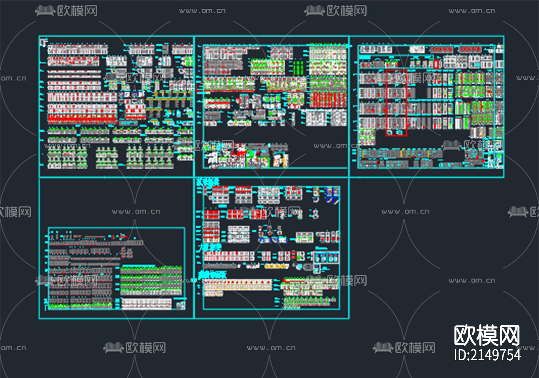 橱柜cad图库下载