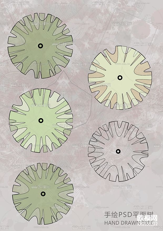 PSD+CAD平面树合集下载（渲染图1）