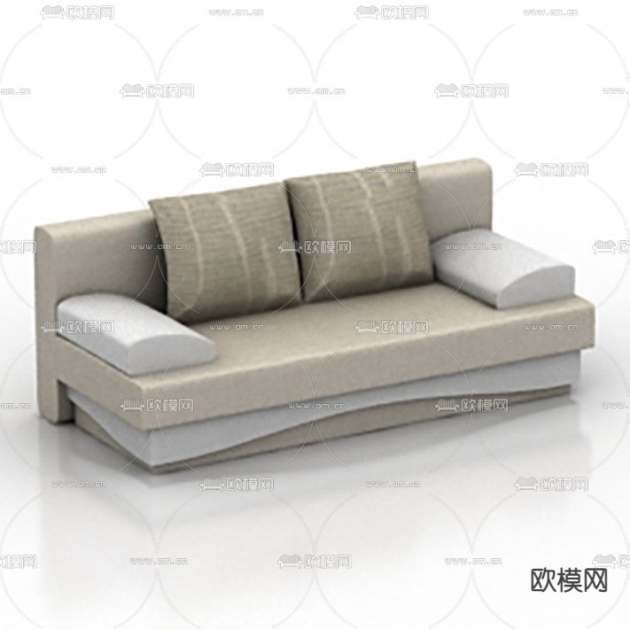 现代简约布艺双人沙发免费3d模型下载_ID11985867_3dmax免费模型-欧模网