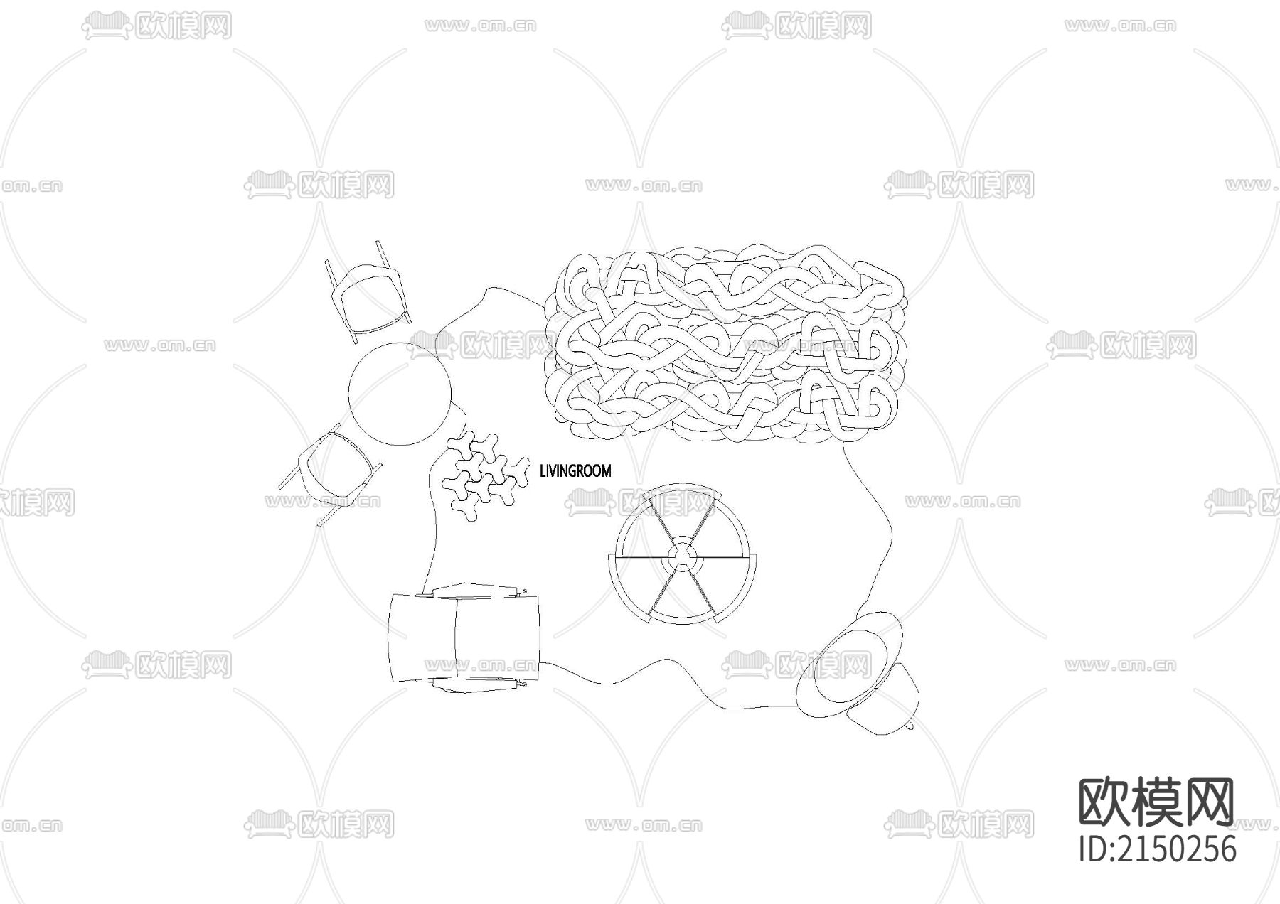 家具cad图库下载（渲染图4）