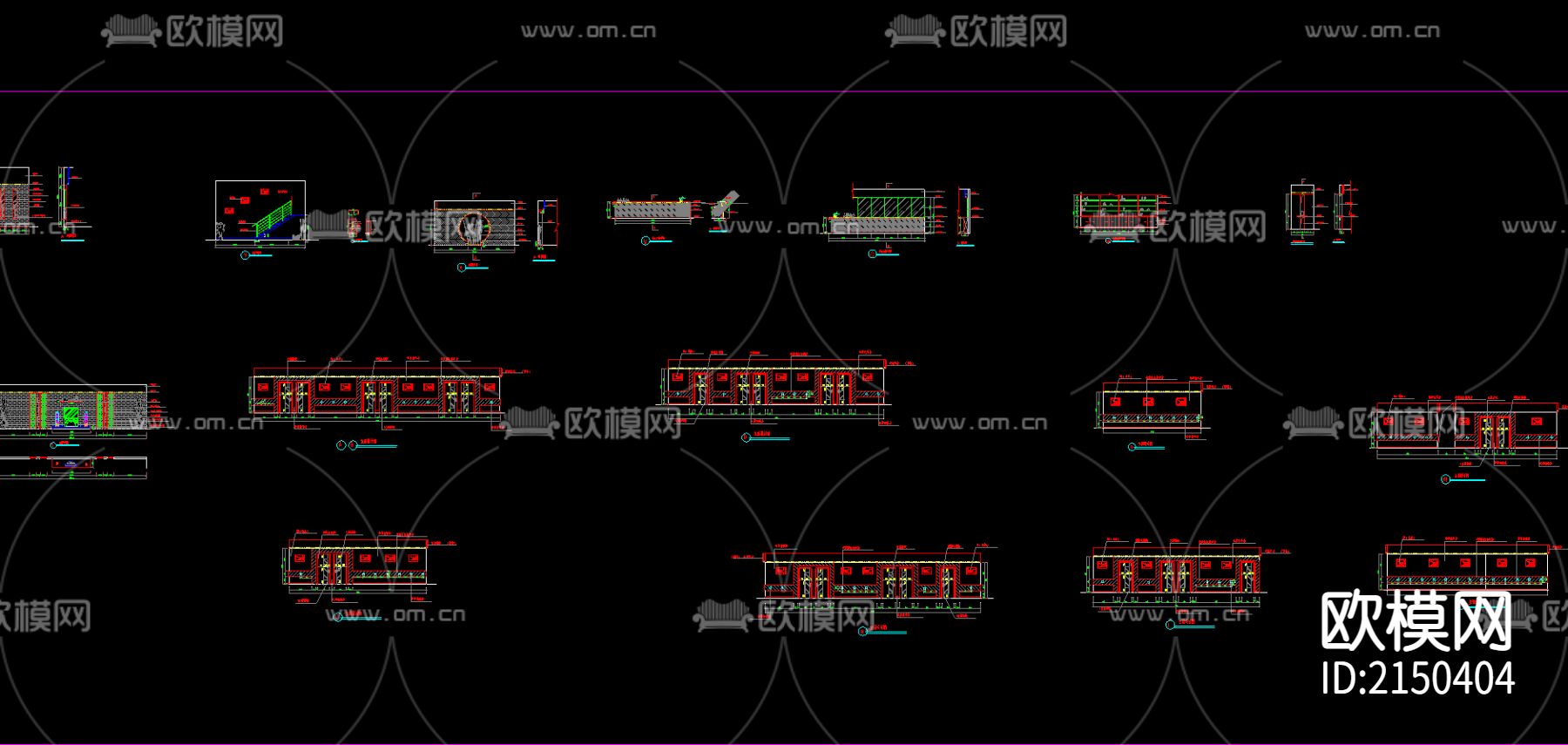 休闲中心cad施工图下载（渲染图4）