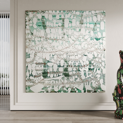 侘寂抽象装饰画su模型