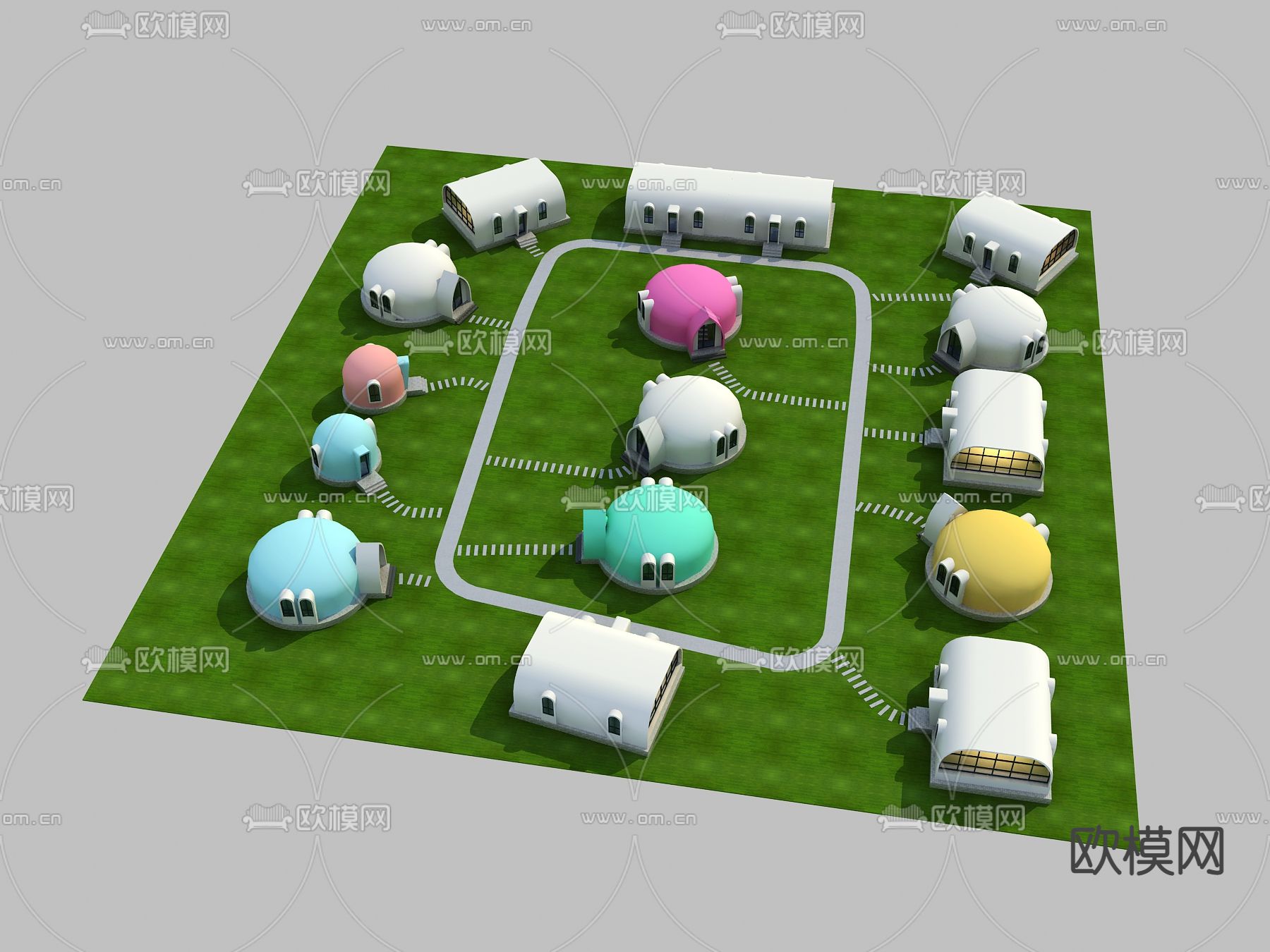 现代民宿哆咪屋免费3d模型下载（渲染图3）