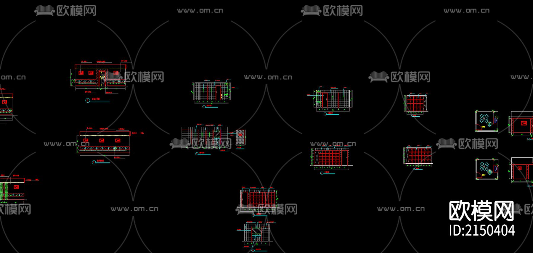 休闲中心cad施工图下载（渲染图3）