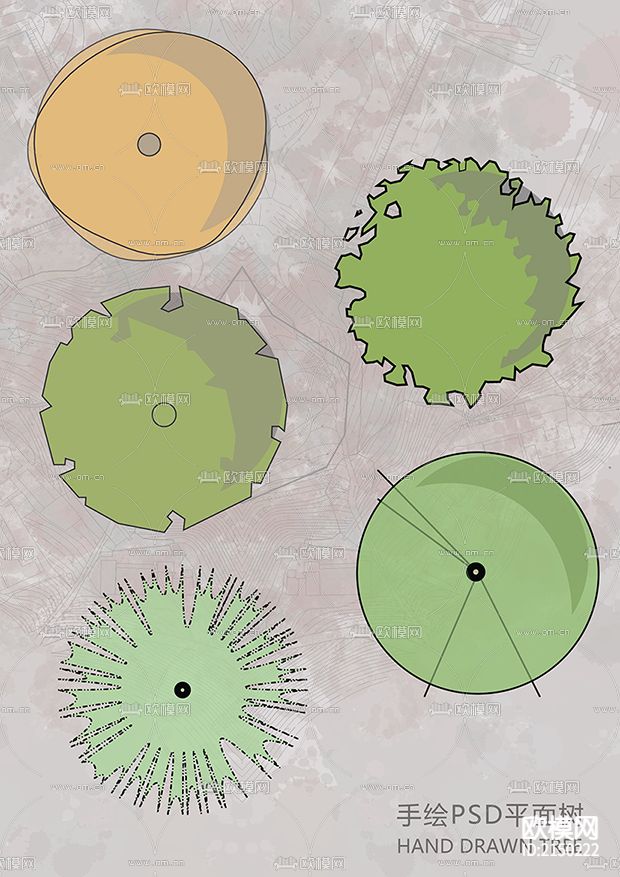 PSD+CAD平面树合集下载（渲染图8）