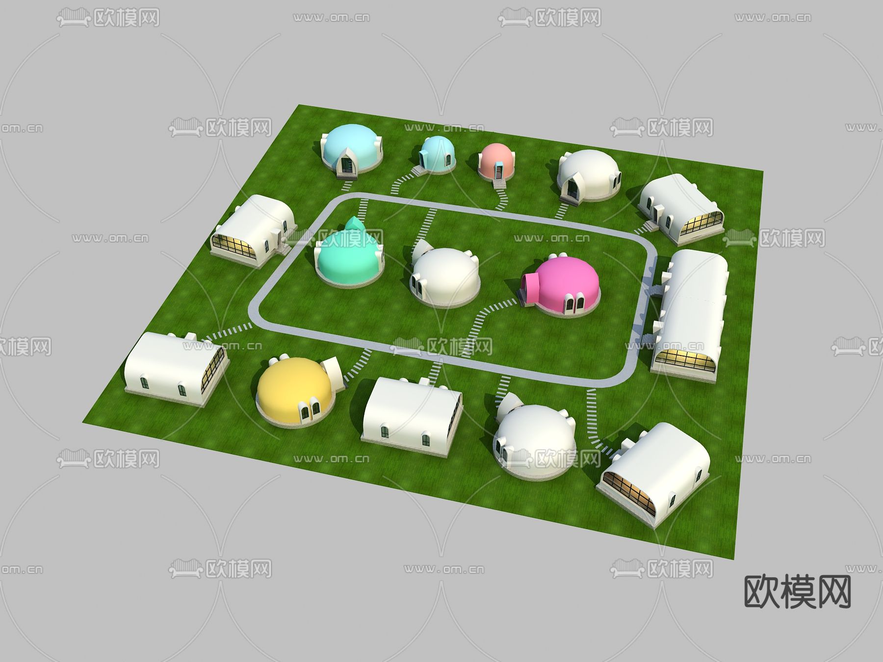 现代民宿哆咪屋免费3d模型下载（渲染图2）