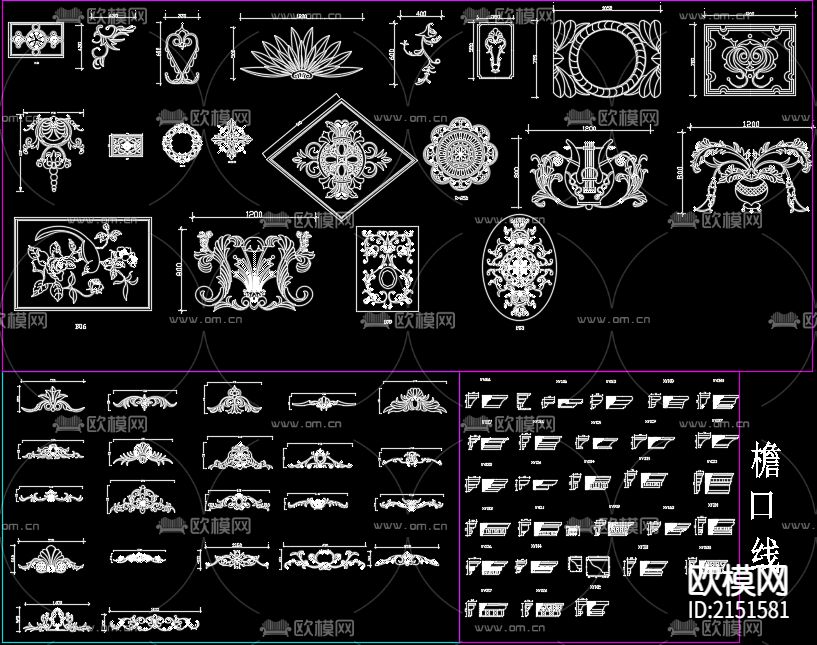 平面图块cad图库下载（渲染图4）