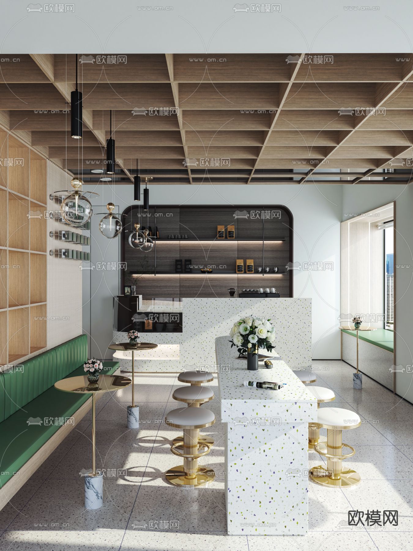 元禾大千 现代售楼处洽谈区3d模型下载