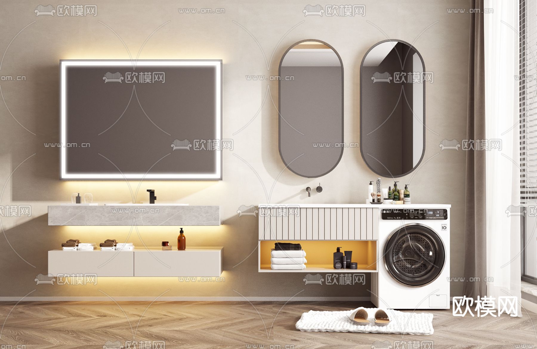 现代浴室柜3d模型