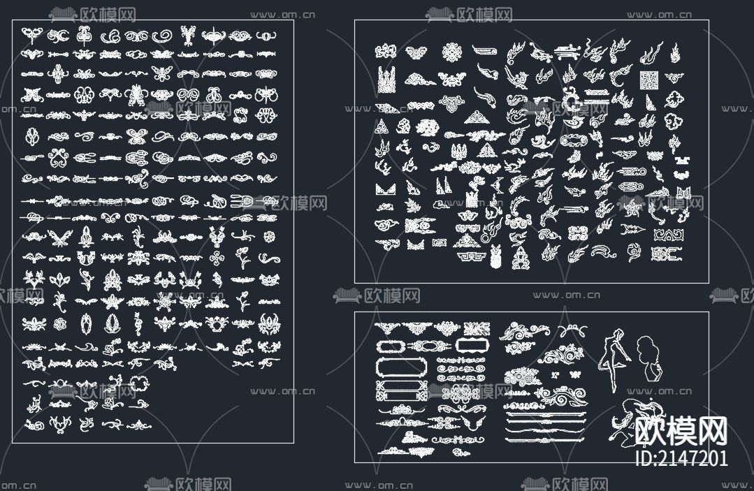 花纹cad图库下载（渲染图3）