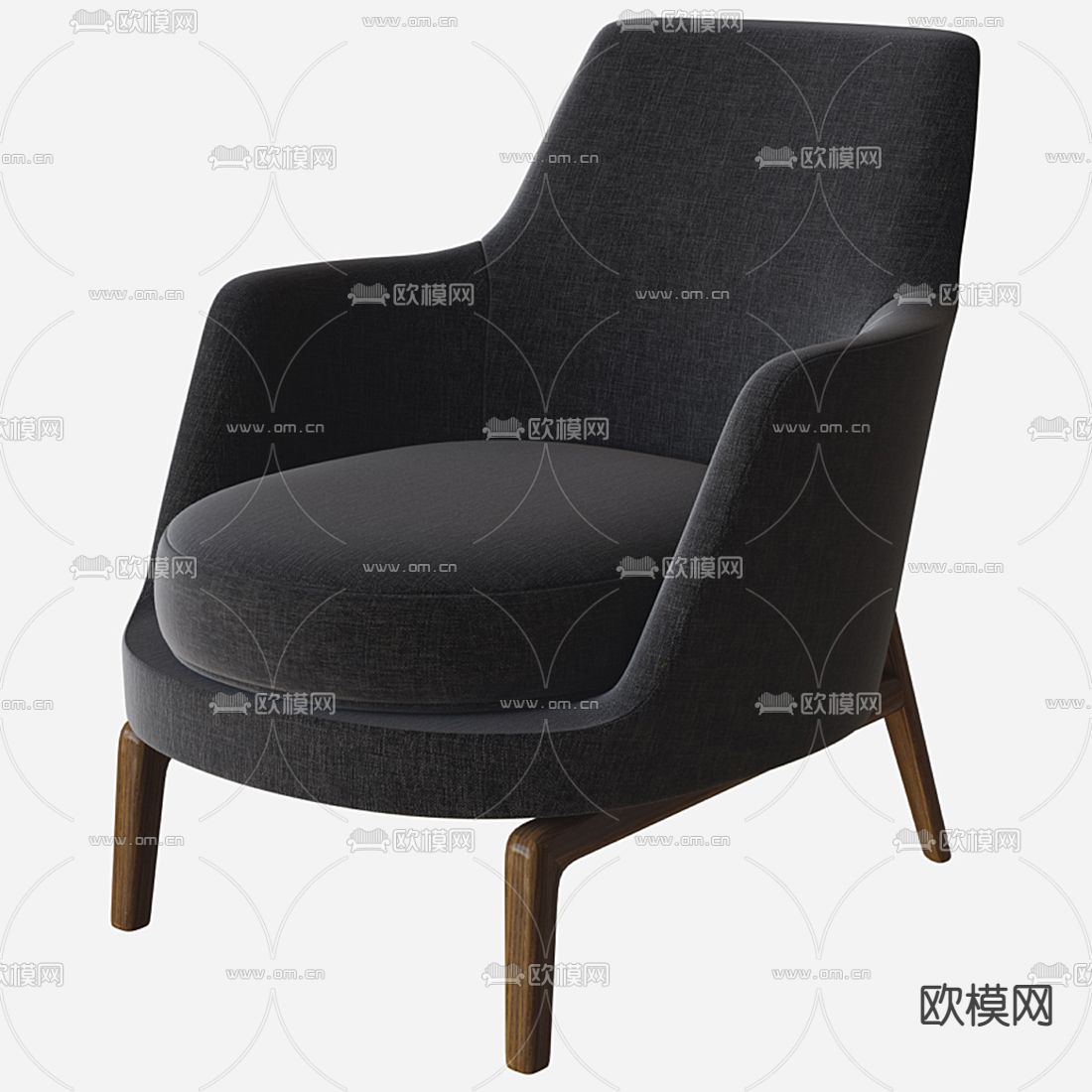 FLEXFORM 高背休闲椅3d模型下载（渲染图2）