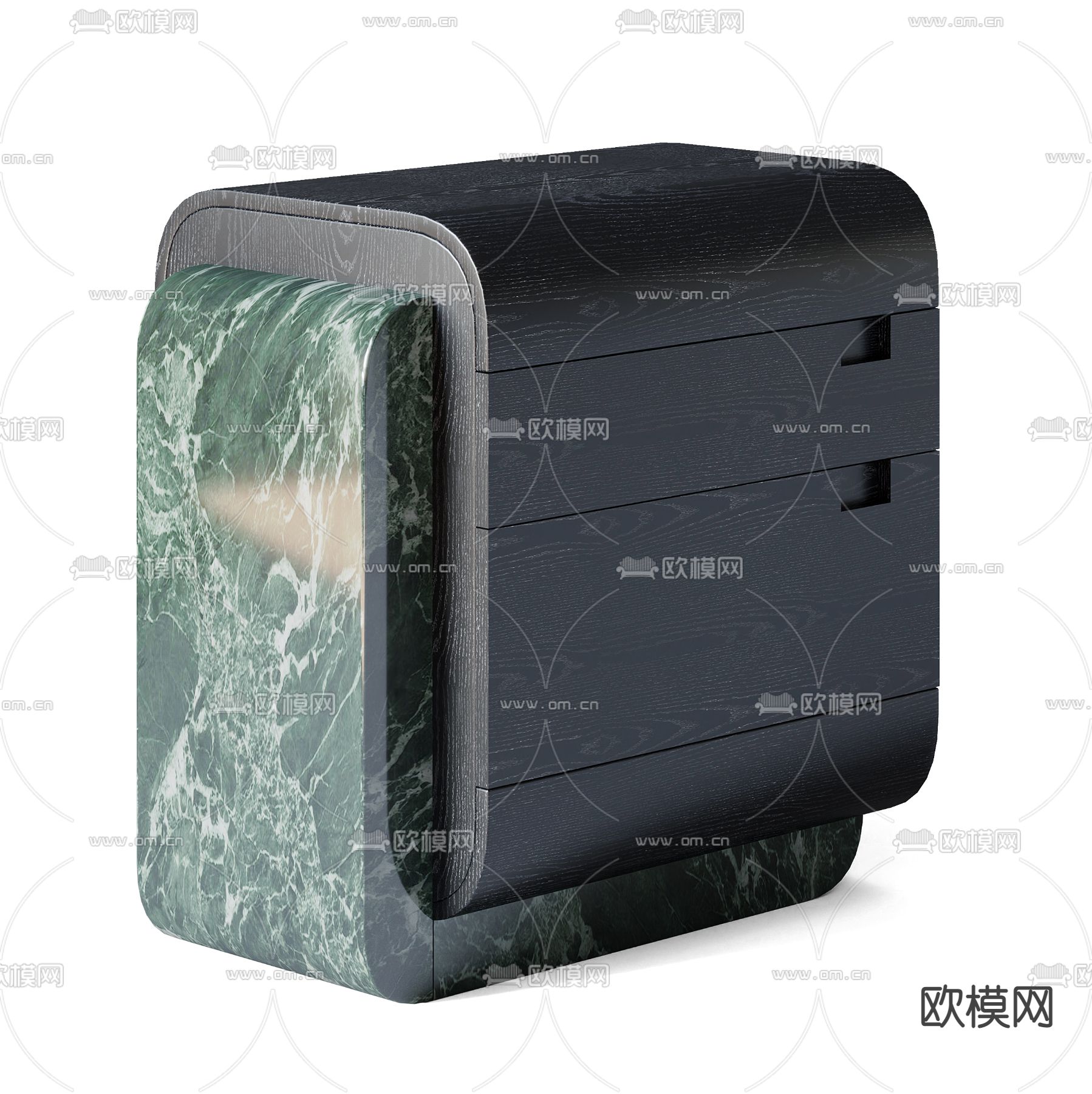 新中式实木矮凳3d模型下载（渲染图3）