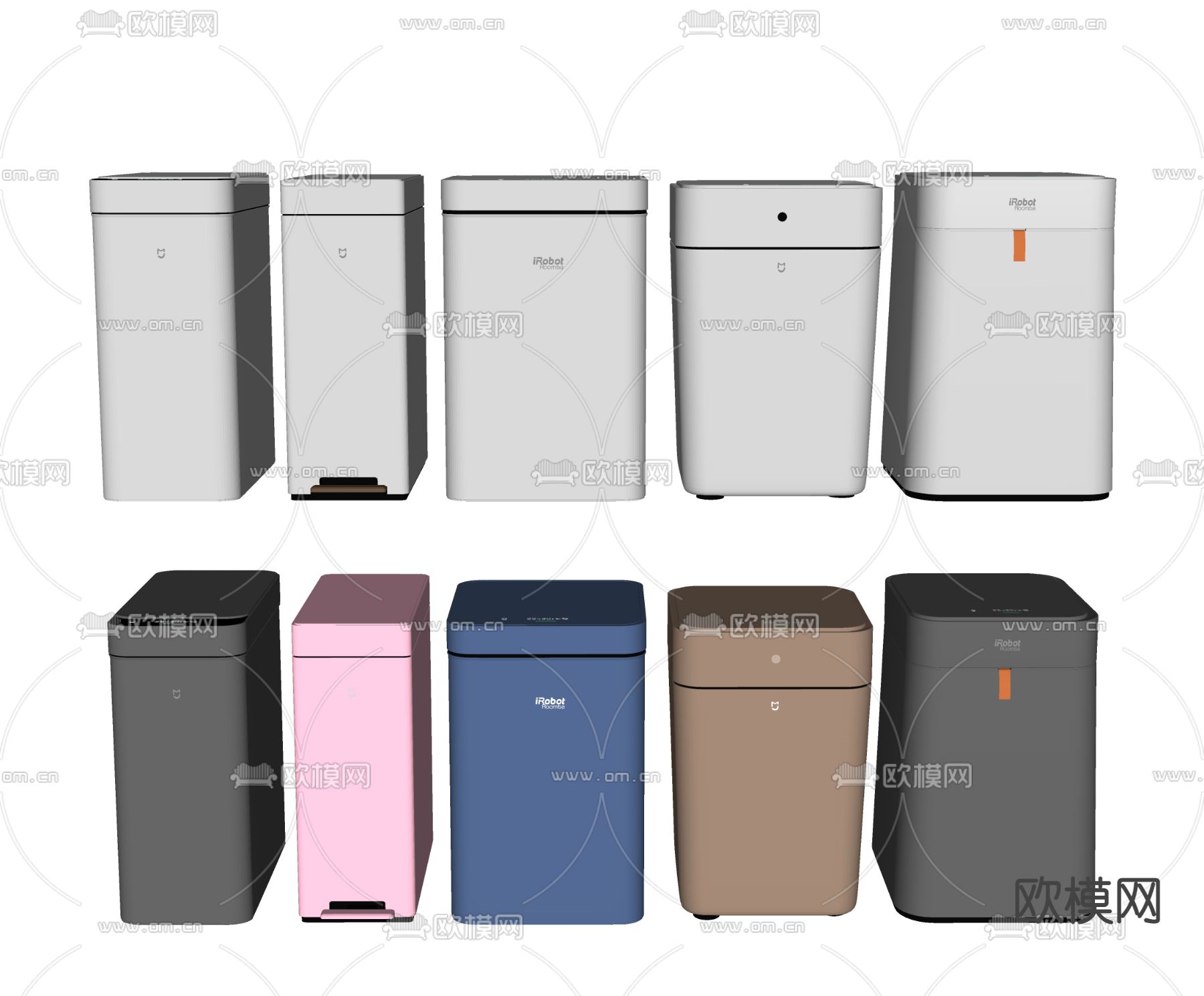 现代垃圾桶su模型下载