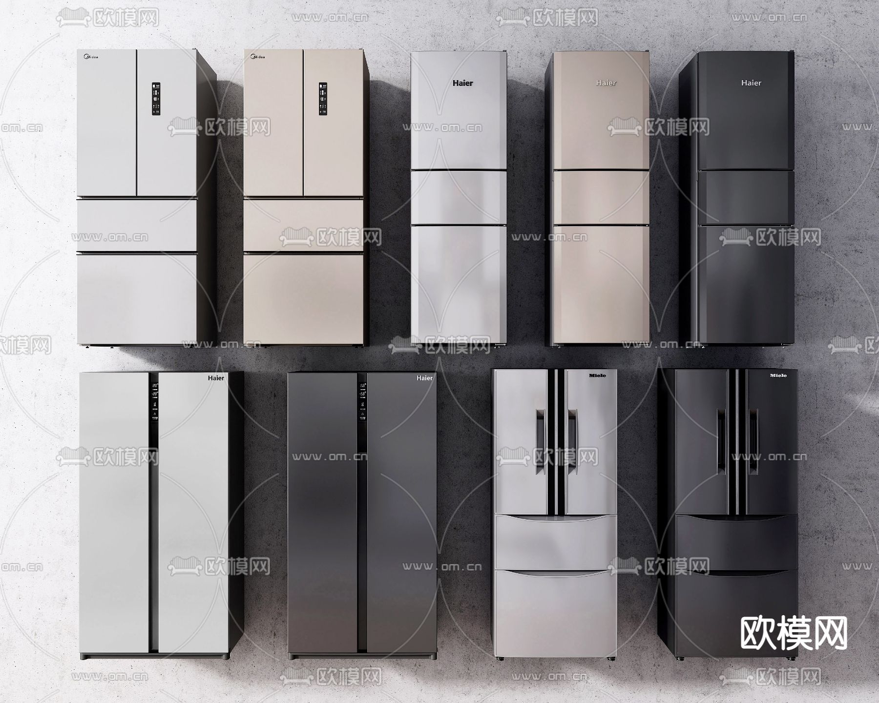 冰箱su模型下载（渲染图1）