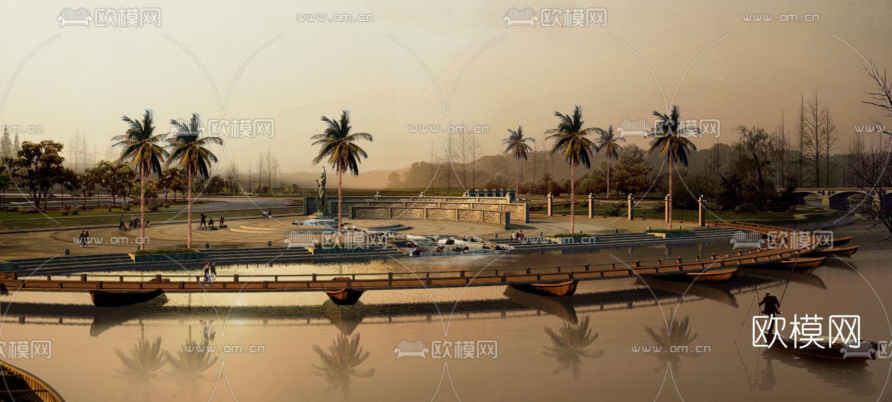 现代广场建筑外观psd下载