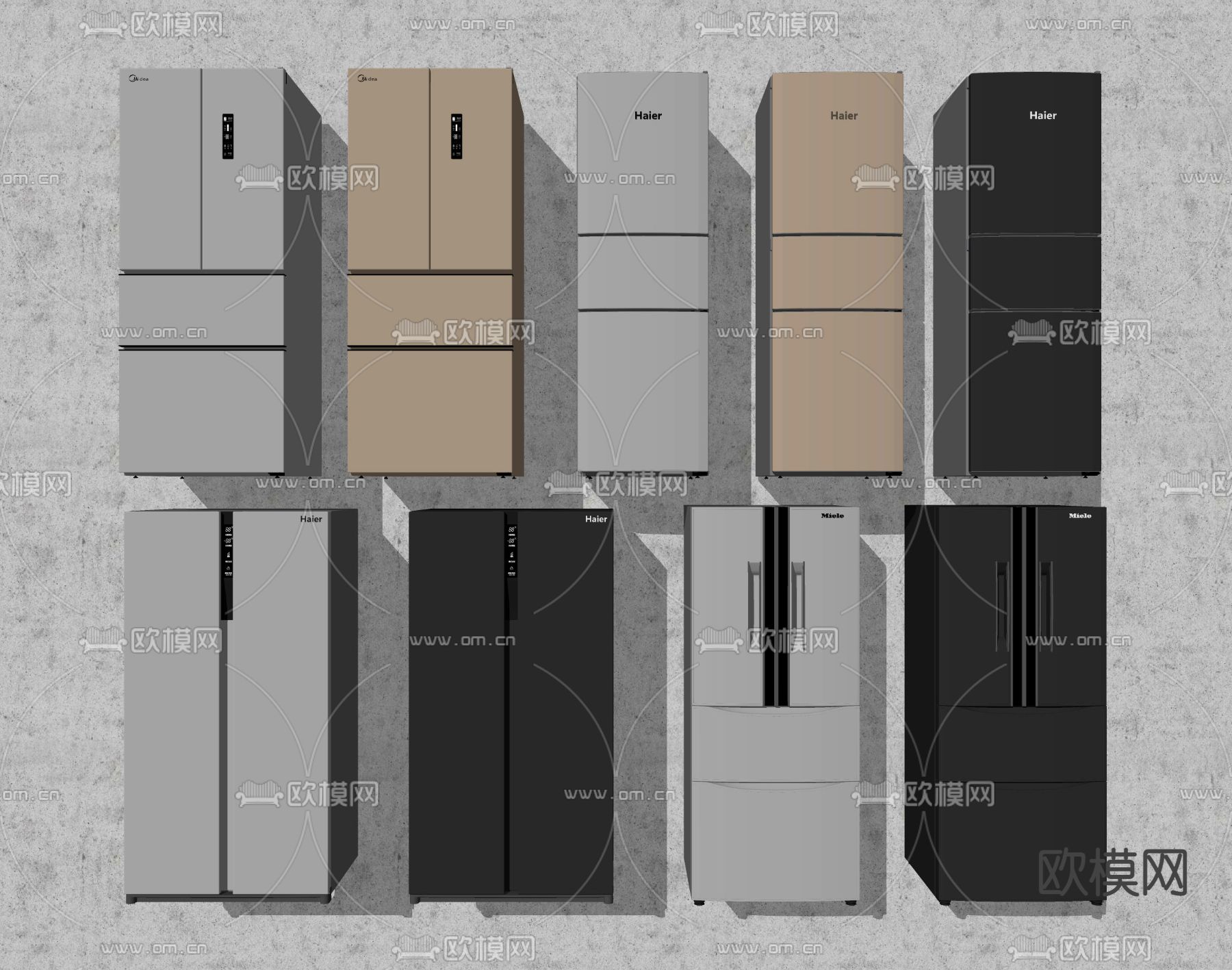 冰箱su模型下载（渲染图2）