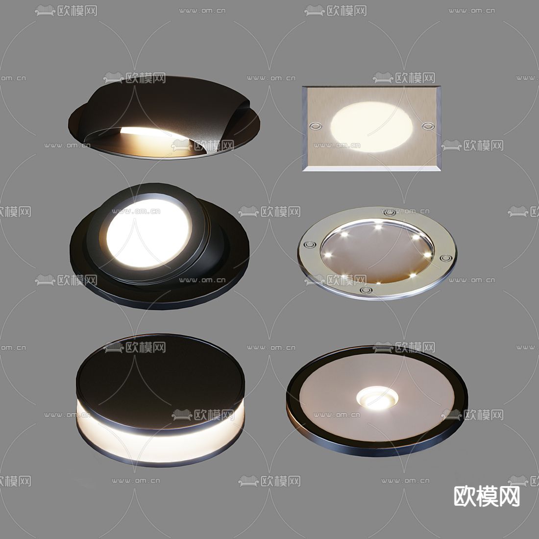 现代草坪路灯户外灯3d模型
