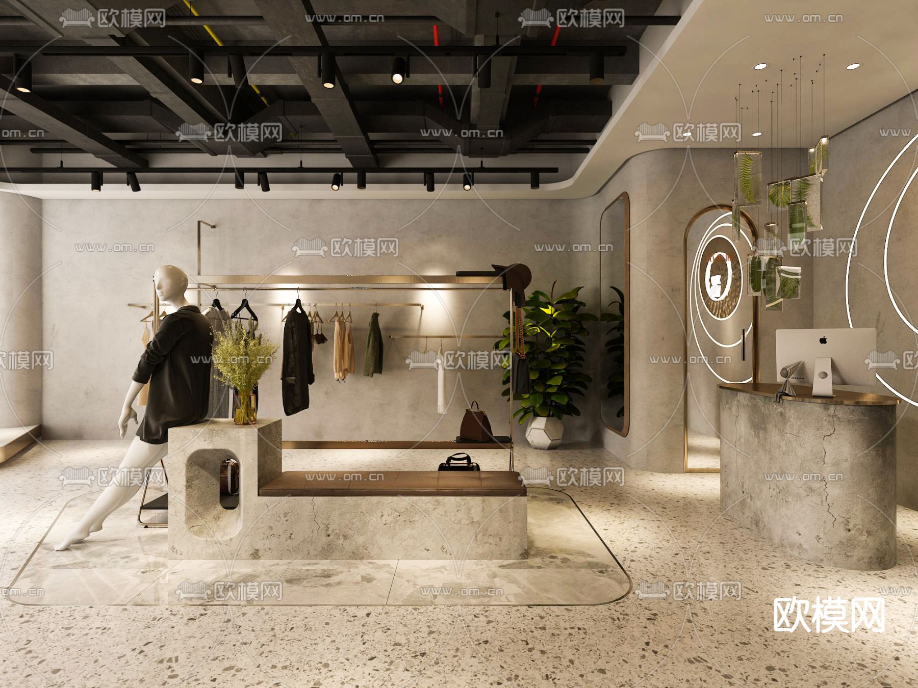 战后服装店3d模型下载（渲染图4）