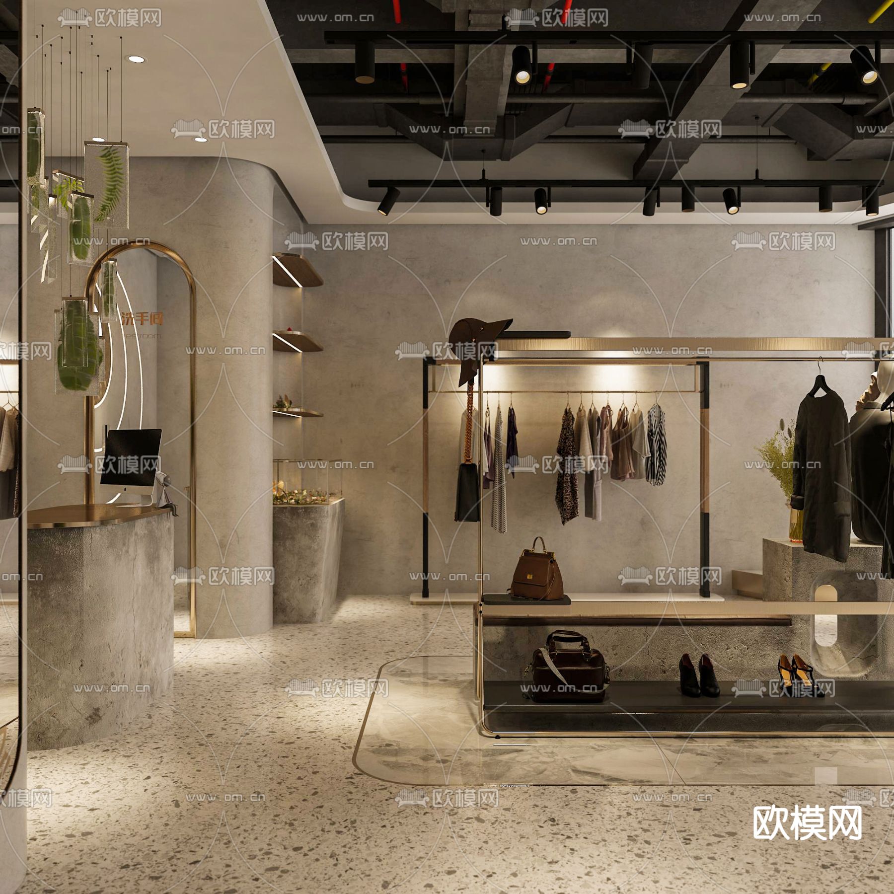 战后服装店3d模型下载（渲染图3）