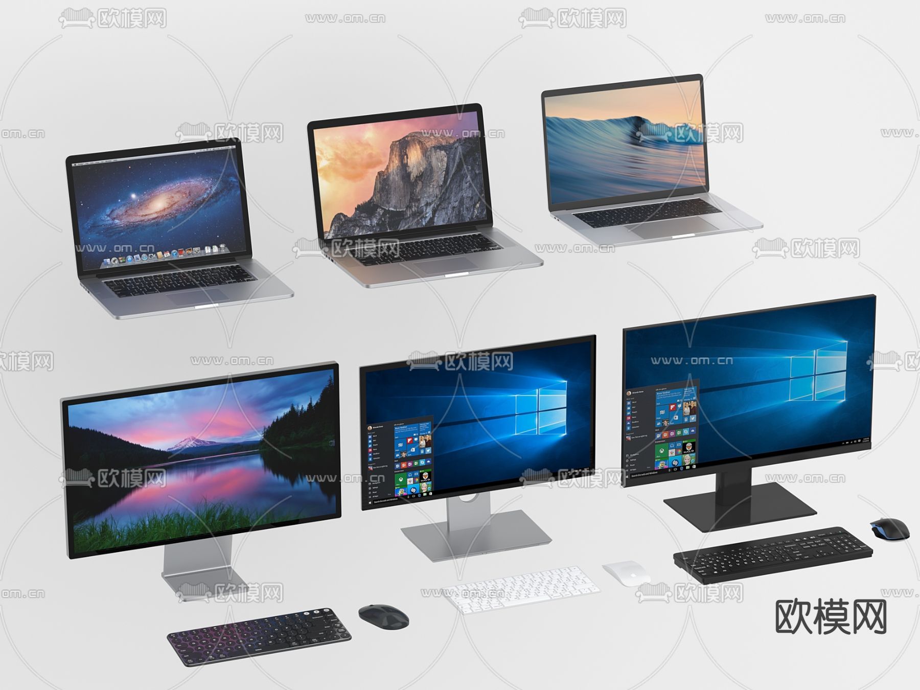 苹果笔记本电脑3d模型下载