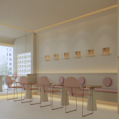  现代美容院su模型 