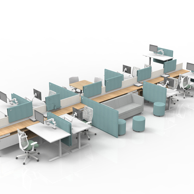  现代屏风卡位su模型 