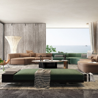 后现代时尚客厅3d模型