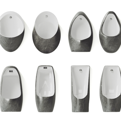  现代小便池su模型 