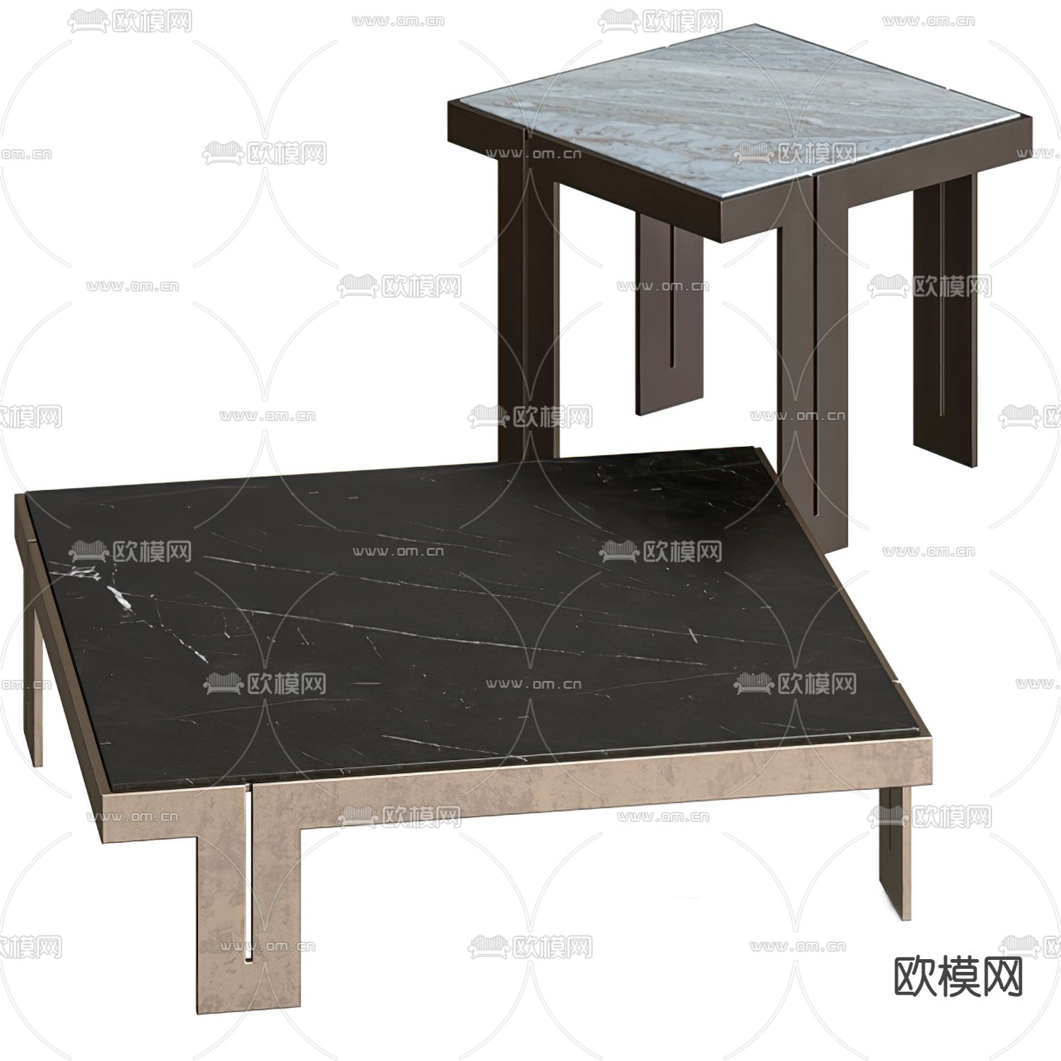 现代轻奢大理石边几角几3d模型下载 Id11989851 3dmax免费模型 欧模网