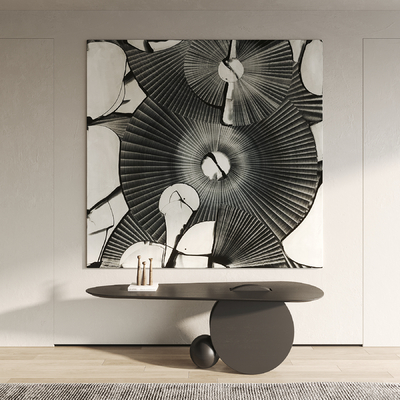 侘寂风抽象装饰画su模型