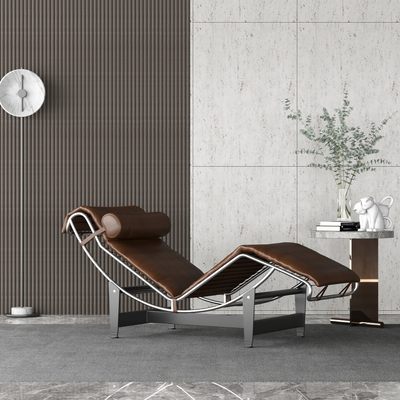  现代皮革躺椅su模型 