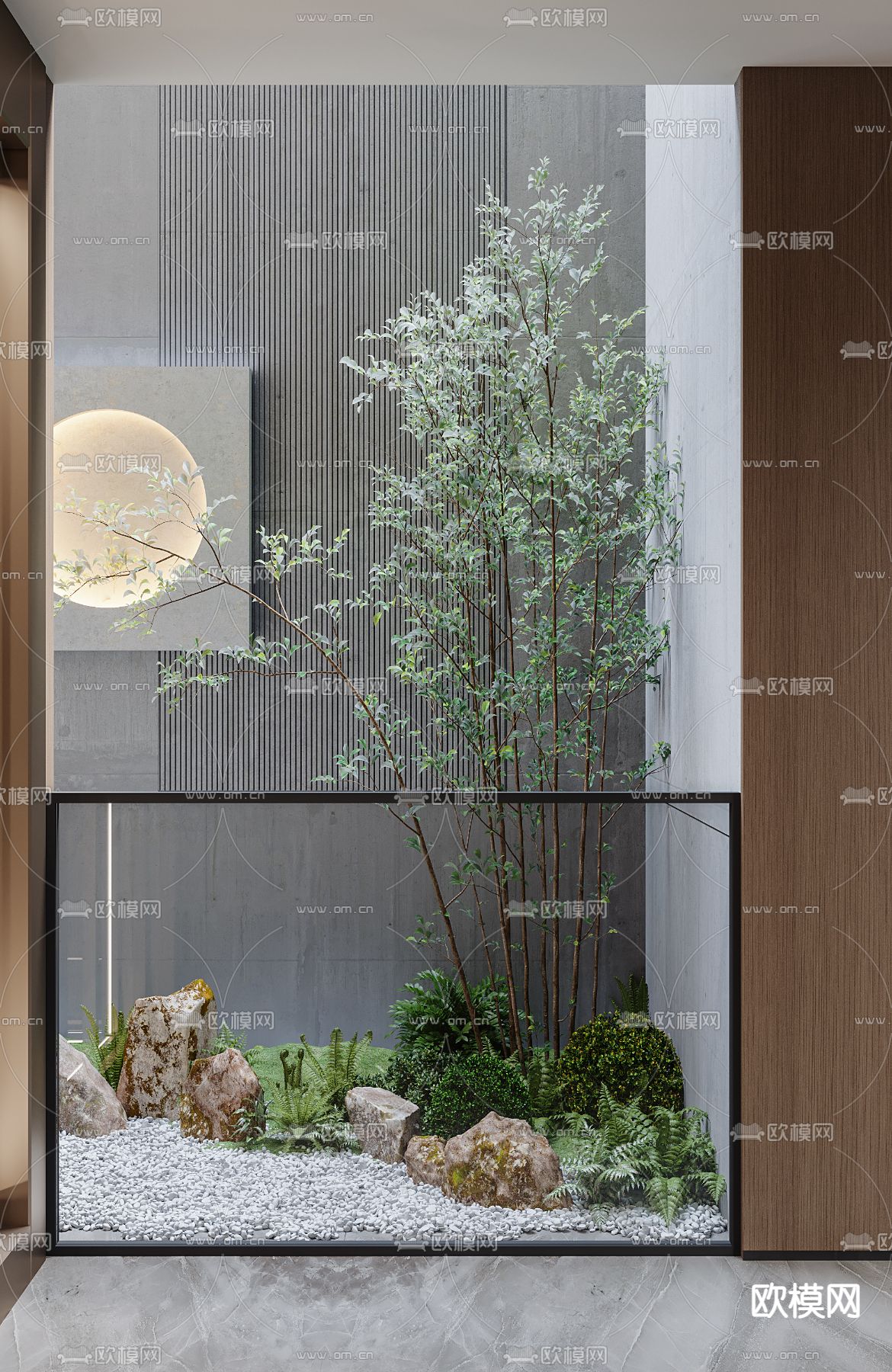 现代挑空别墅台球室休闲客厅3d模型下载（渲染图3）