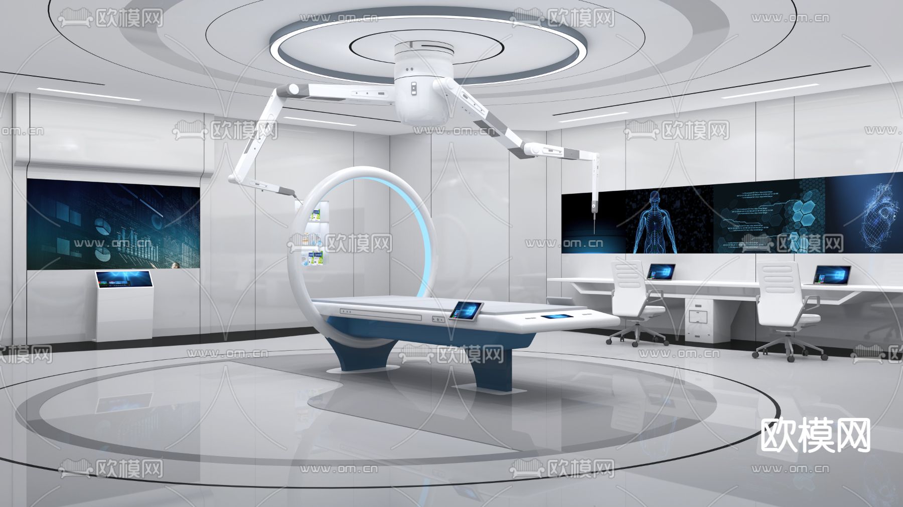现代医院诊疗室3d模型下载