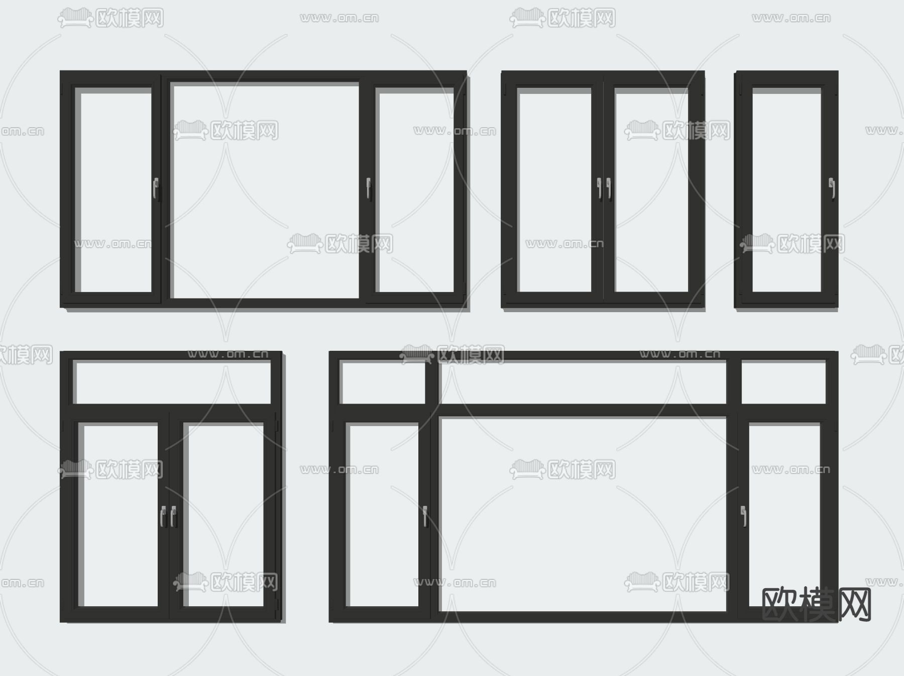 现代窗户su模型下载（渲染图2）