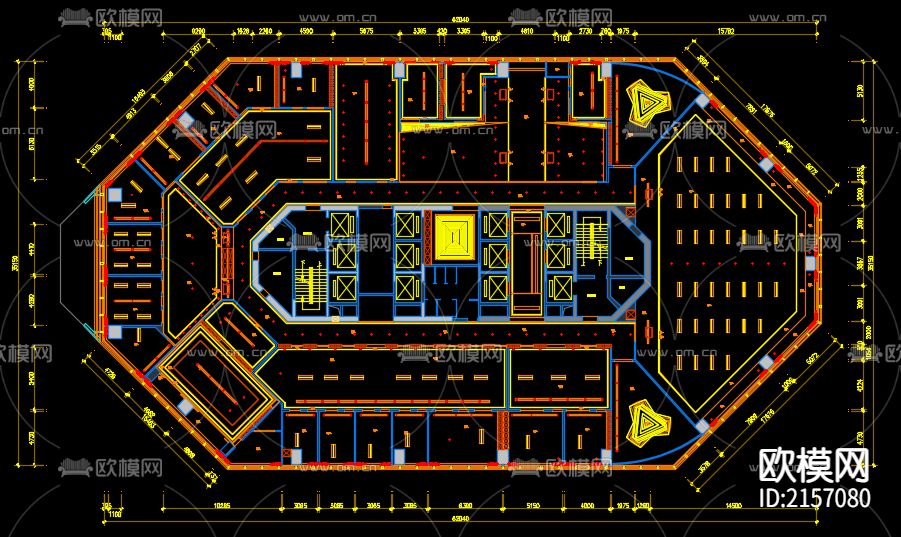 科技公司cad施工图下载（渲染图2）