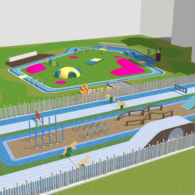  现代宠物乐园su模型 