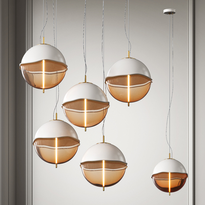 轻奢球形吊灯3d模型