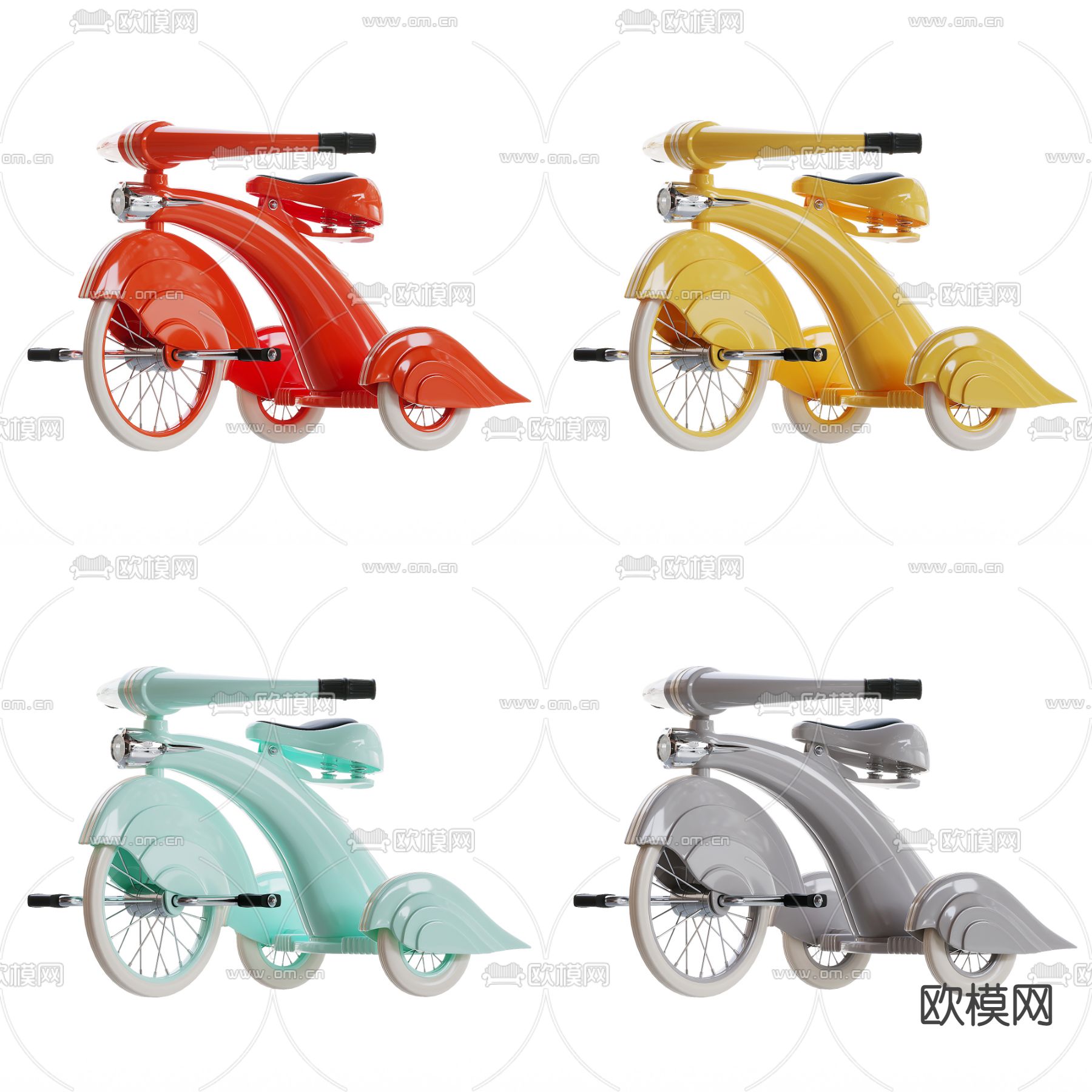 现代儿童玩具车su模型