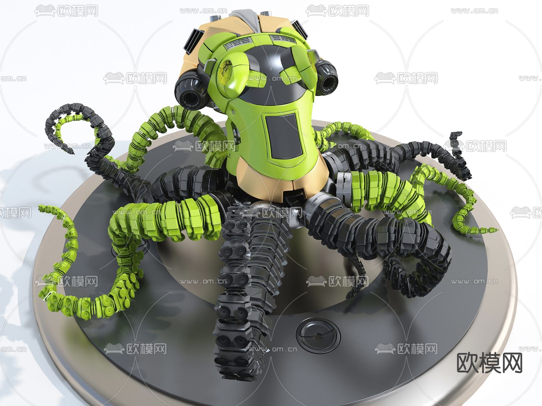 现代八爪鱼机械乐高潮玩3d模型下载