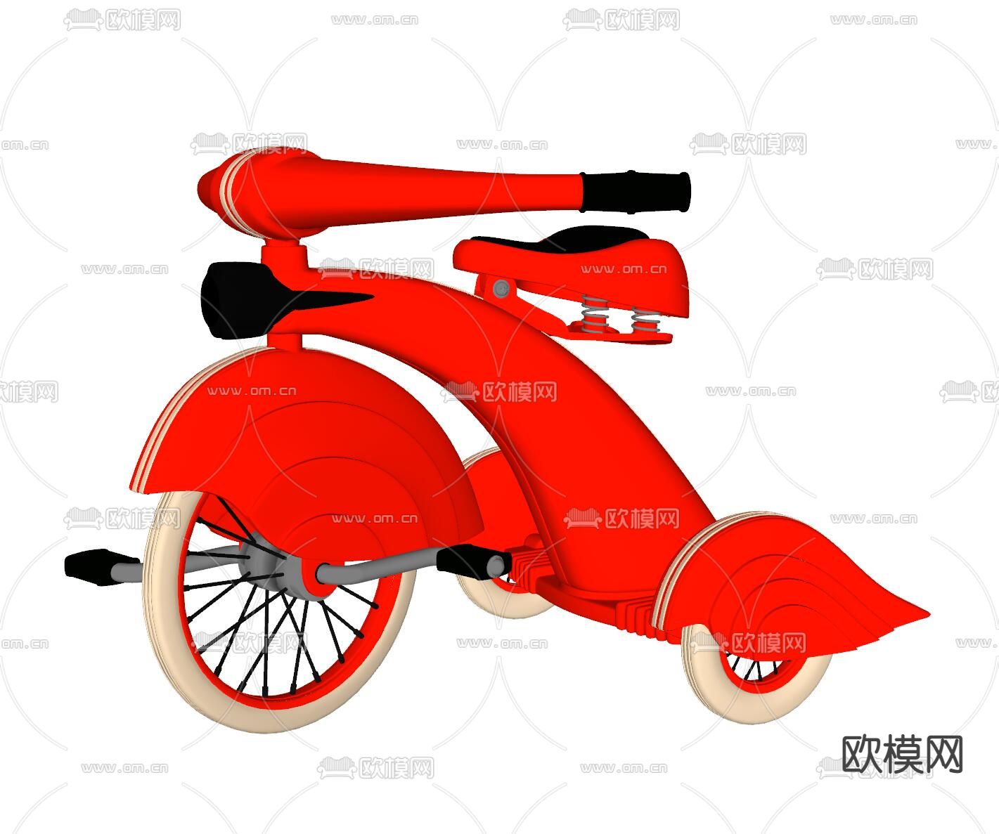 现代儿童玩具车su模型