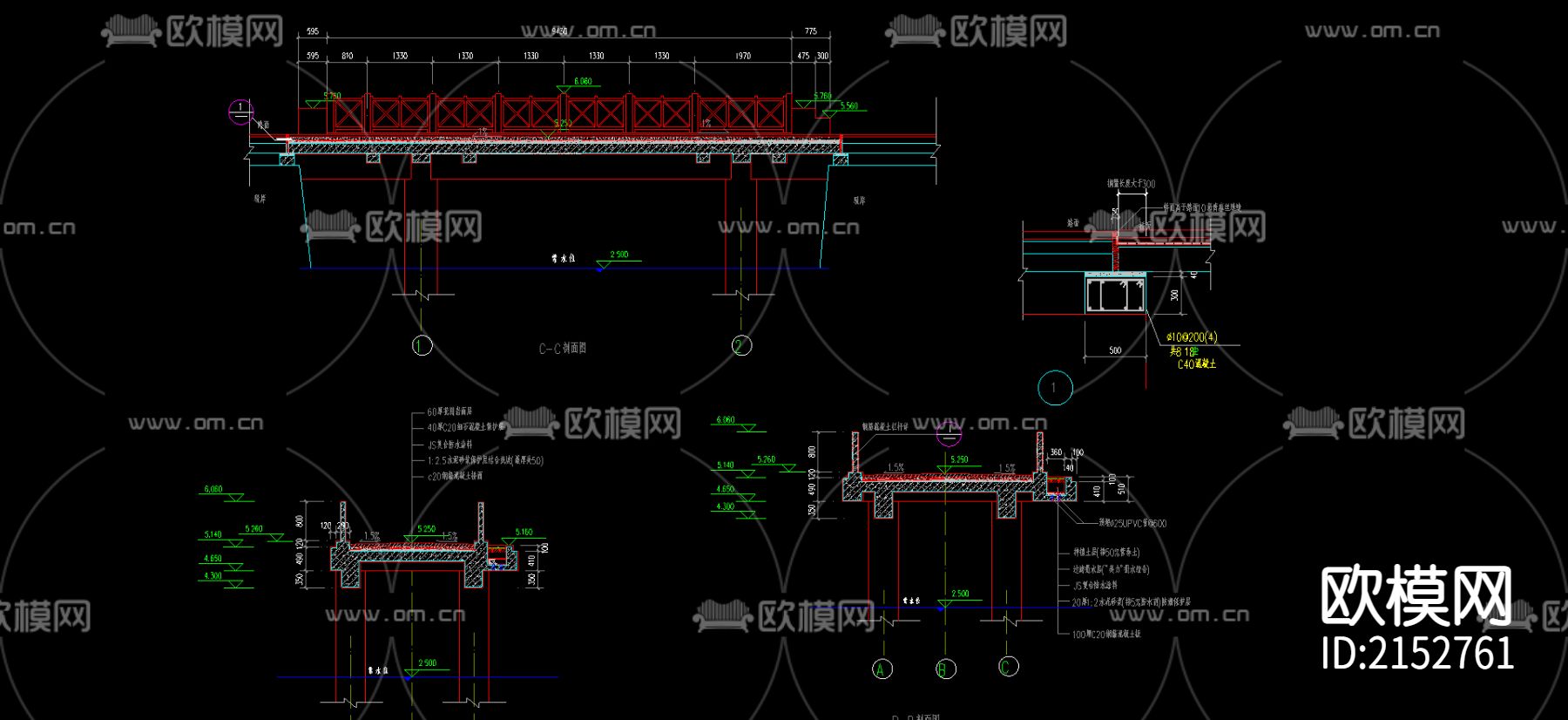 园桥方案节点大样下载（渲染图2）