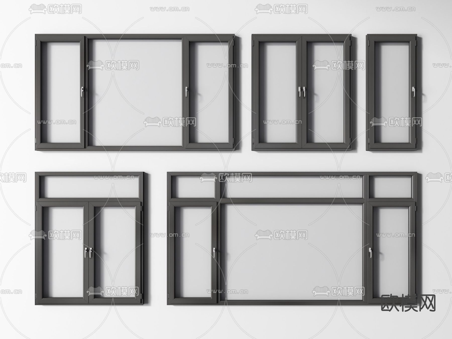 现代窗户su模型下载（渲染图1）