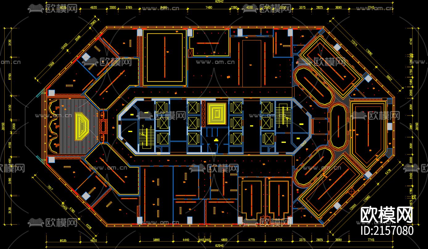 科技公司cad施工图下载（渲染图4）