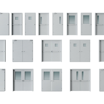  现代消防门防火门su模型 