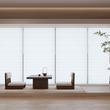 日式茶桌椅百叶窗帘3d模型