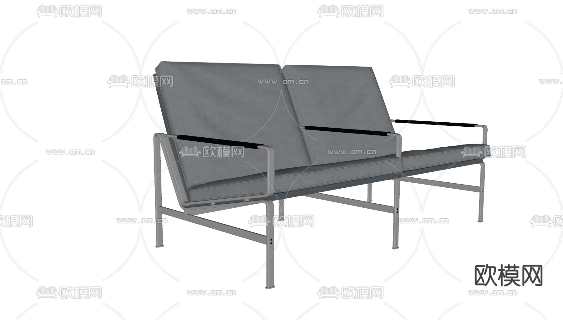 现代办公沙发su模型下载（渲染图2）
