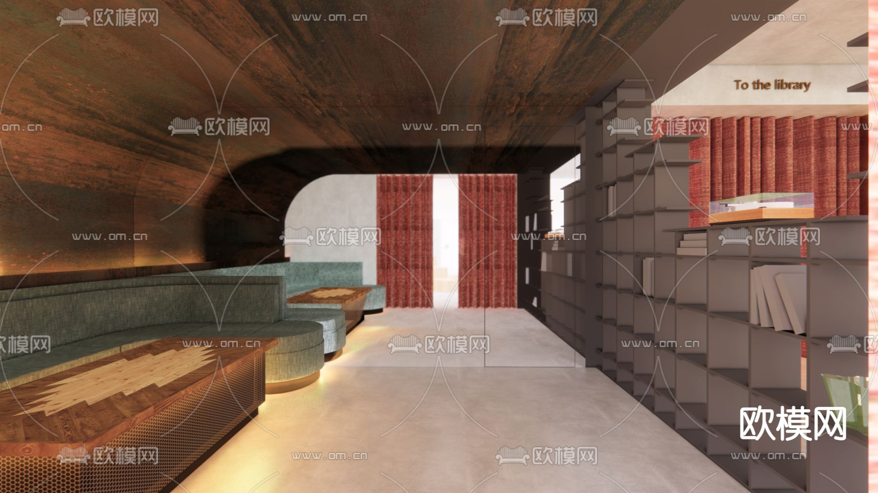 工业风酒吧su模型下载（渲染图3）