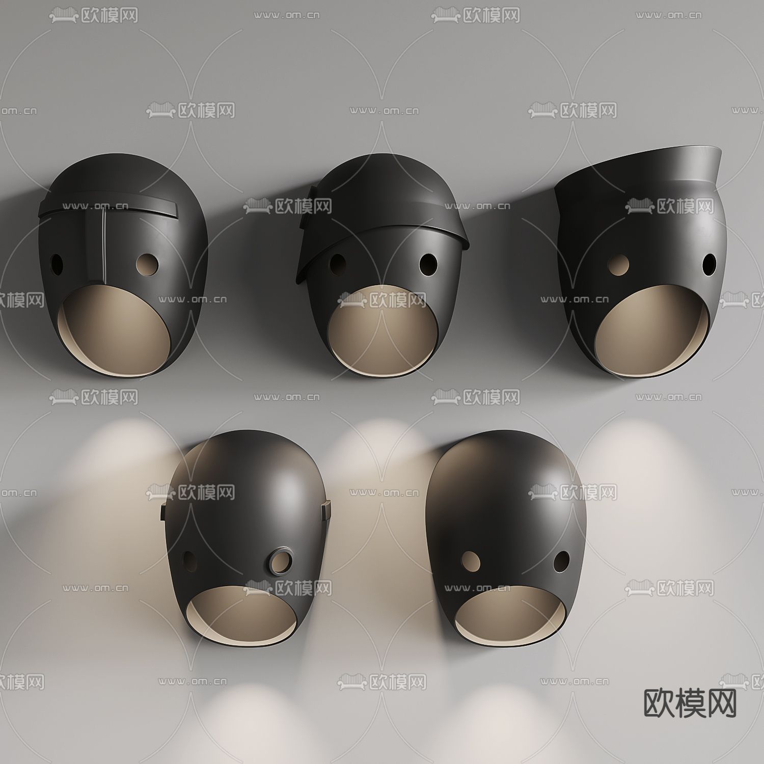 现代创意壁灯3d模型下载