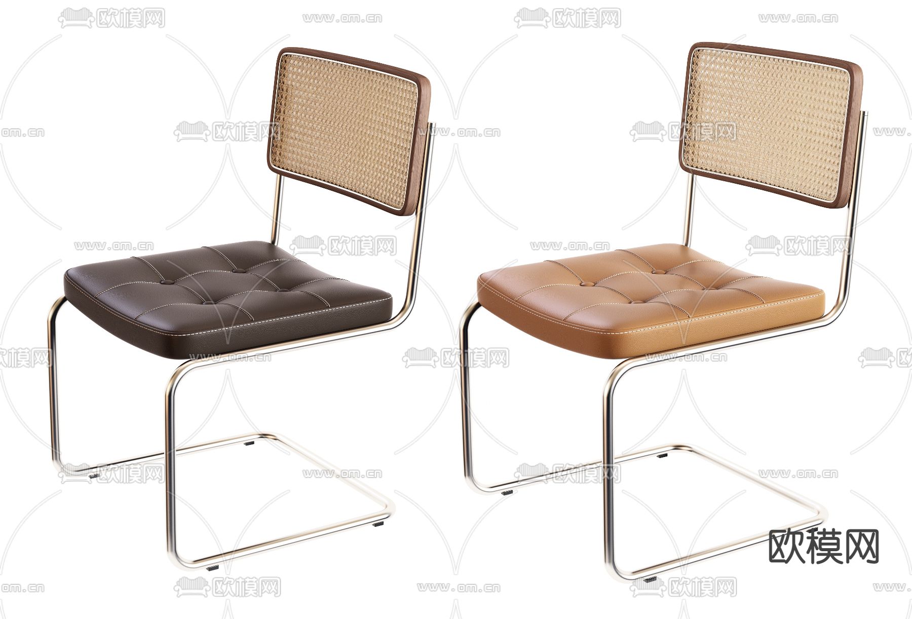 侘寂风编织皮革单椅3d模型下载