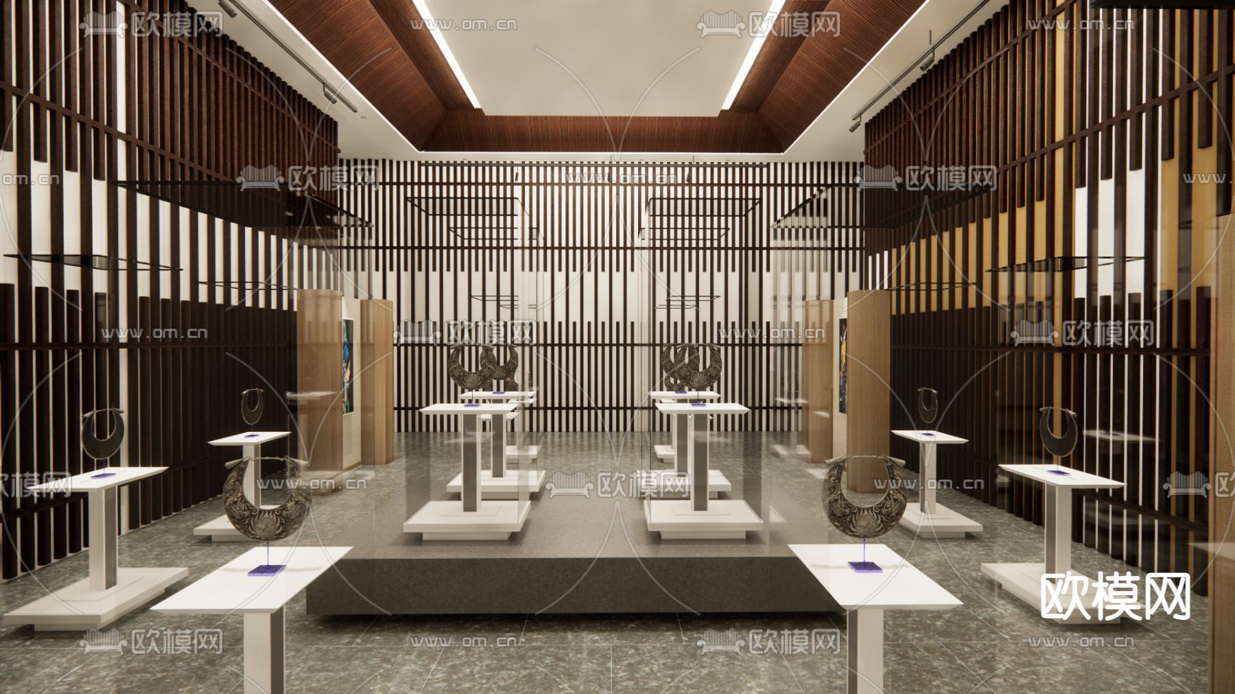 现代少数民族博物馆su模型下载（渲染图3）